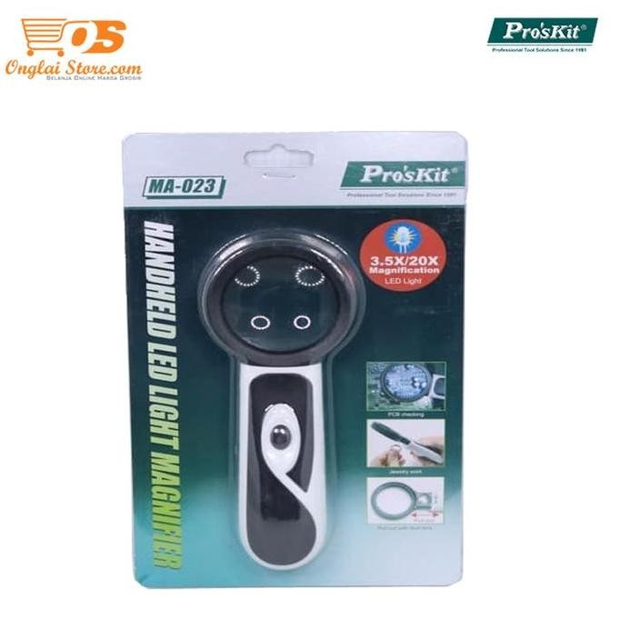 

Proskit Ma-023 Kaca Pembesar - 3.5/20X Handheld Led Lightmagnifier New Stok