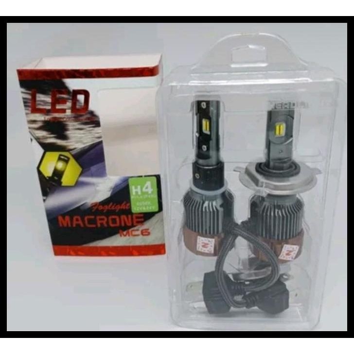 TERMURAH BOHLAM TURBO LED MC 6 MACRONE H4 