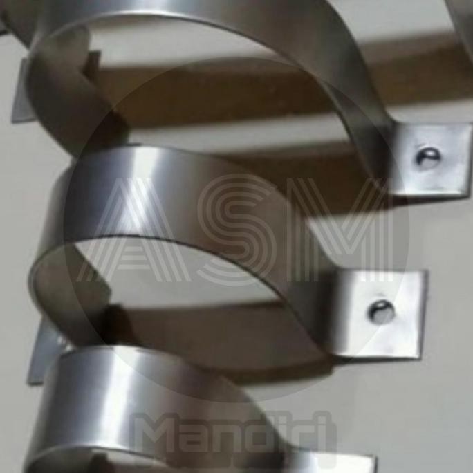 klem pipa omega stainless 2" inch murah