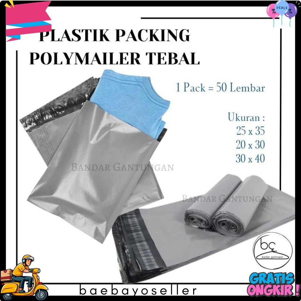 Plastik Packing Baju Kantong Plastik Packing Polymailer Plastik Packing Online Shop Olshop Isi 50-Pa