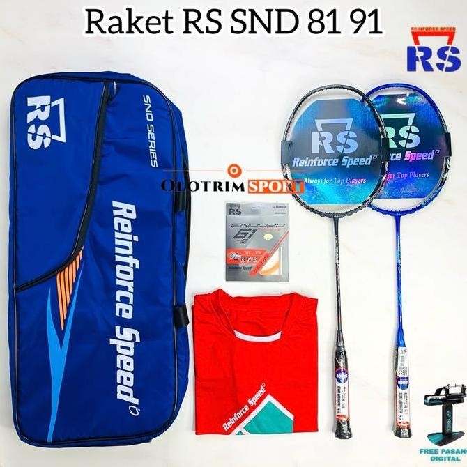 TERLARIS - Raket Badminton RS SND 80 81 91 SMASH PROF Original