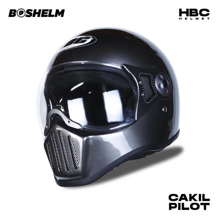 Pdp Helm Cakil Pilot Hbc Helm Retro Full Face Sni