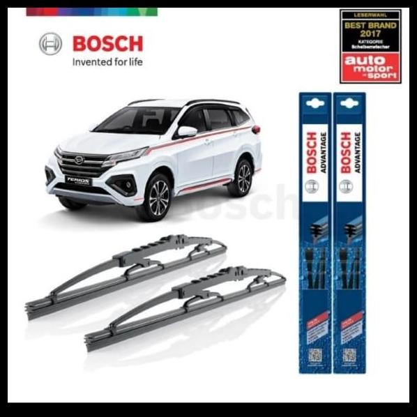 DISKON SEPASANG WIPER ALL NEW TERIOS 2018-2023 ADVANTAGE ORIGINAL BOSCH 