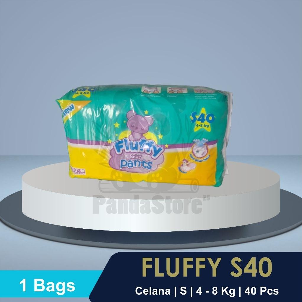 Mudah Perawatan [ 1 Ball ] Popok Bayi Fluffy S40 | Fluffy Pampers | Daya Serap Tinggi | Ekonomis & N