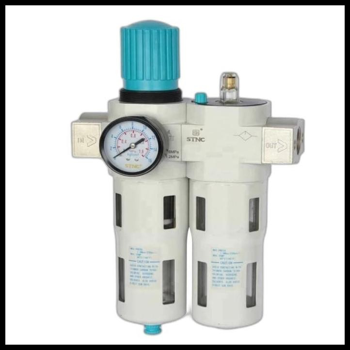TERMURAH LFC-08 1/4" FILTER REGULATOR LUBRICATOR ANGIN 16 BAR STNC 