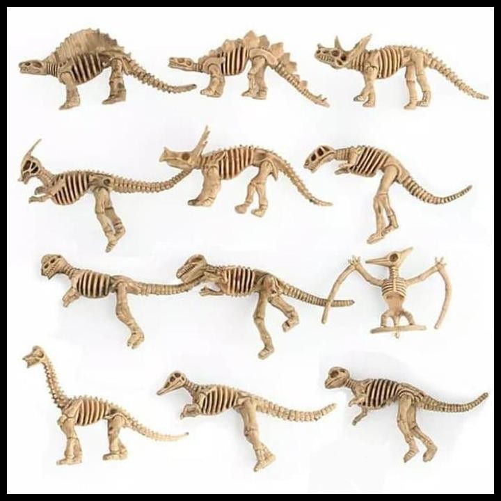 12pc mainan fosil dinosaurus