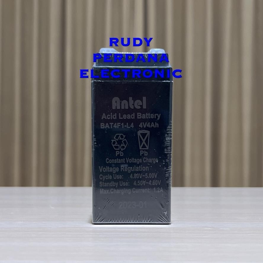 AKI KERING RECHARGEABLE BATTERY BATERAI 4V 4 VOLT 4AH 4 AH DiM