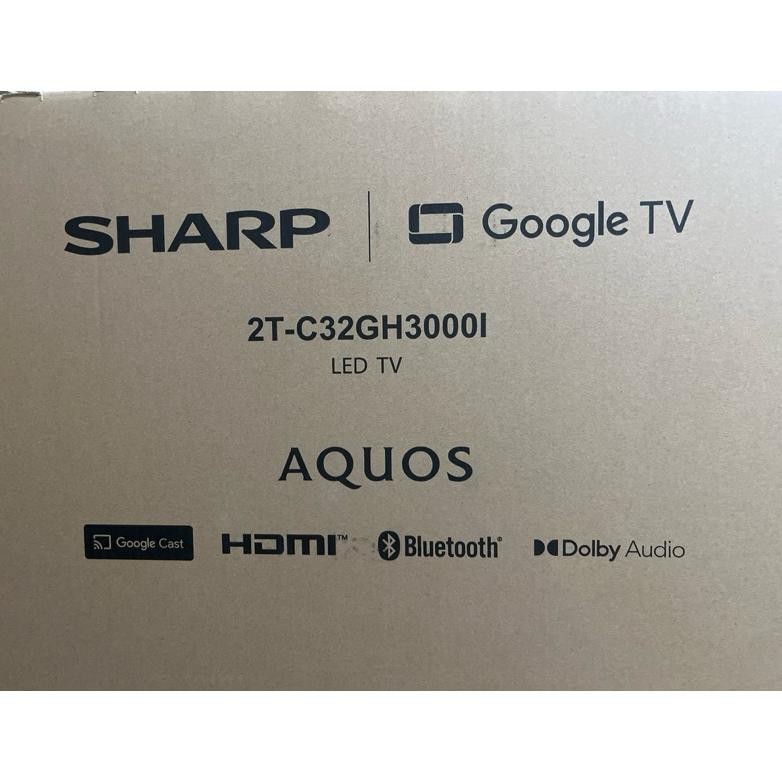 TV LED SHARP AQUOS 32 INCH GOOGLE TV ANDROID TV SMART TV DIGITAL 2T-C32GH3000i C32GH3000i 32GH3000i 