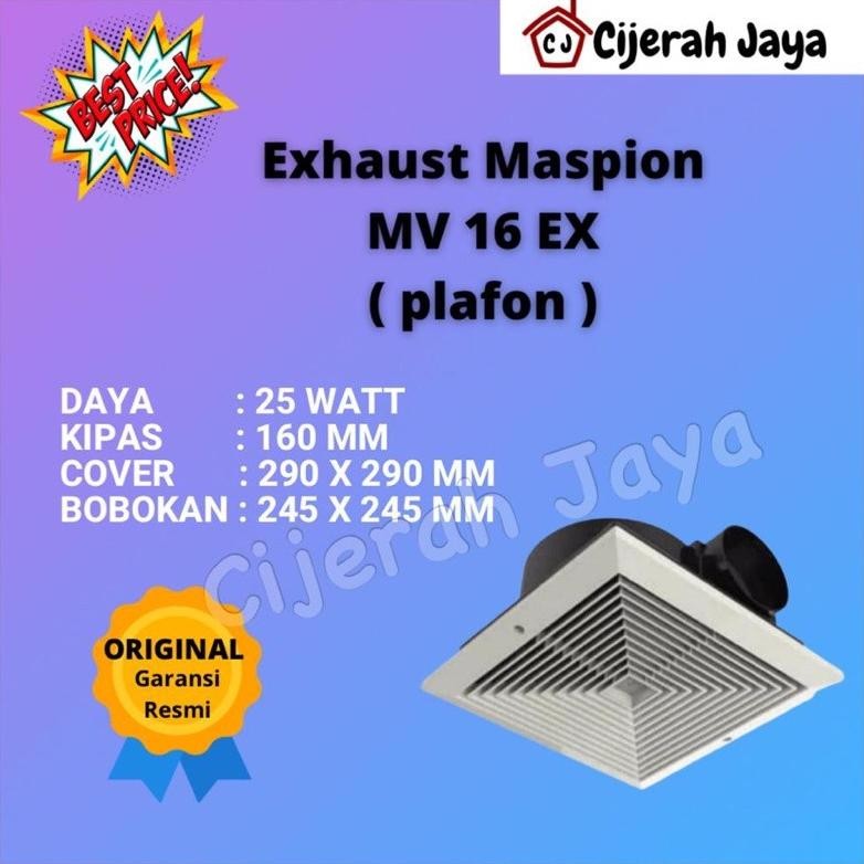 EXHAUST Maspion MV 16 EX Exhaust Ceiling Ventilating Fan 6 inch / Exhaust Fan Plafon MV-16EX / MV16E