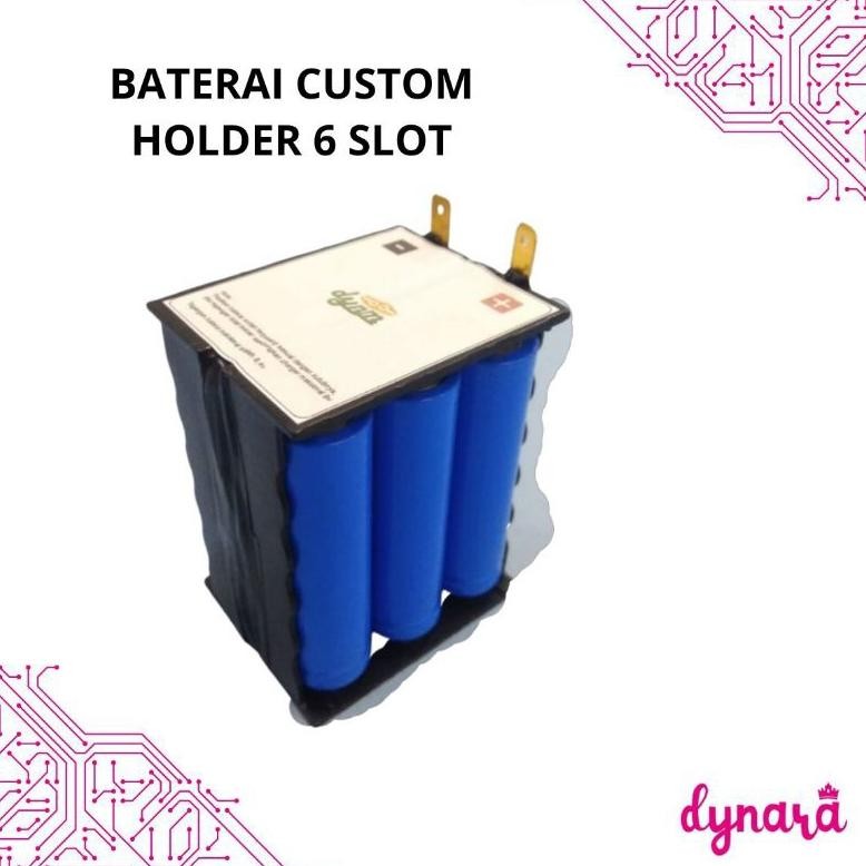 Baterai custom 18650 Holder motor mobil mainan aki anak 6v & 12v UPS PLTS DiM
