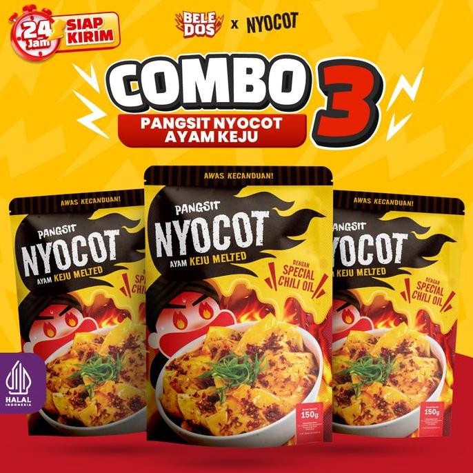 

Beledos Paket 3 Pangsit Nyocot Ayam Keju (dapat 3 pcs Pangsit Nyocot Tulang Keju) / Pangsit Rebus / Pangsit Goreng / Pangsit Chili Oil GS