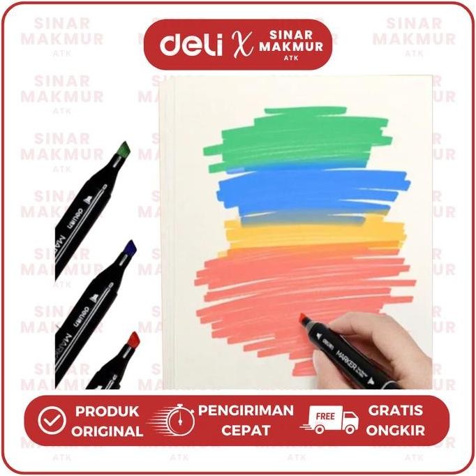 

Sketch Marker Dual Tip Alcohol Based 80 Warna Deli 70806-80 (Set)