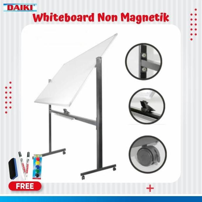 

Daiki Papan Tulis Non Magnetic Single Face Uk 120X180 Cm New Stok