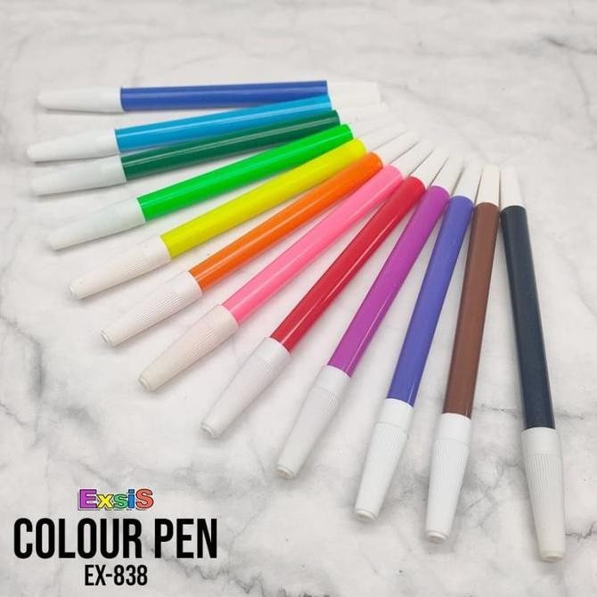 

Spidol / Spidol 12 warna / Spidol Exsis / Colour Pen Exsis - 838 KECIL