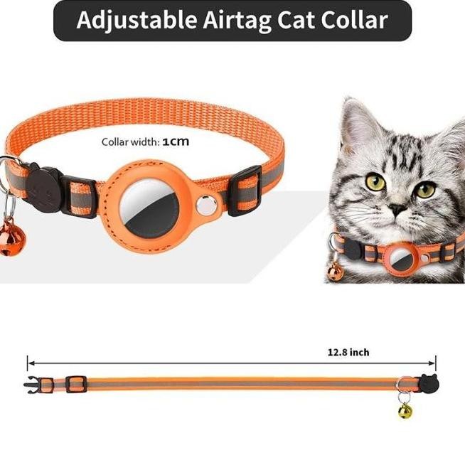  PET APPLE AIRTAG KALUNG COLLAR KUCING AIRTAG GPS TRACKER ANTI THEFT - SS