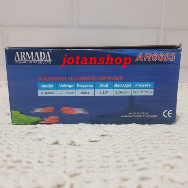 Armada Ar 6603 Pompa Udara Aerator Air Pump Mini Ac Dc Acdc Aquarium Original Dan Terpercaya