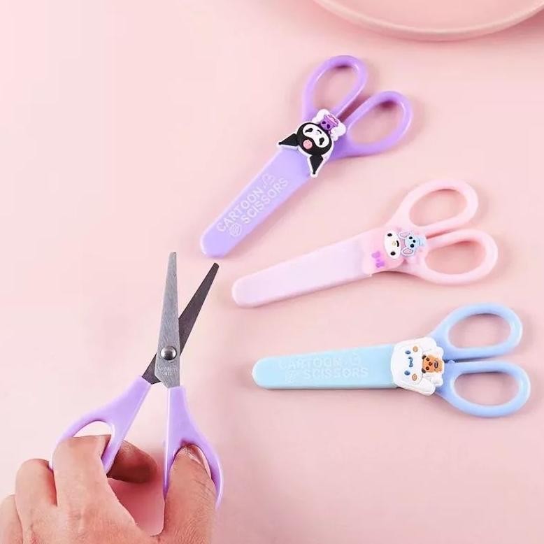 

Xd27 Gunting Sanrio Cinnamoroll Unicorn Dinosaurus Melody Kuromi Gunting Mini Portable Tahan Karat Gunting Anak Buka Tutup Scissors Stainless Xd27