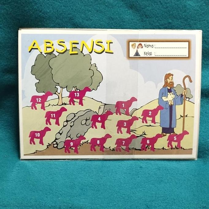 Sticker Absensi Sekolah Minggu 1 Pak isi 10 Lembar