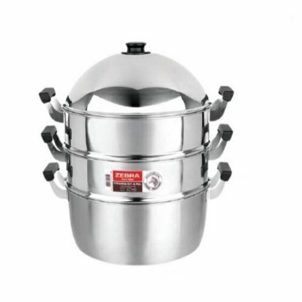 Promo 4Pcs Steamer Set Zebra Stainless Sus304 / Panci Kukusan Stainless