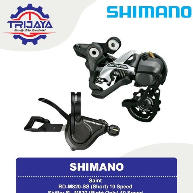 Shimano Saint M820 RD + Shifter 10 Speed Bisa Untuk Seli/Sepeda Lipat