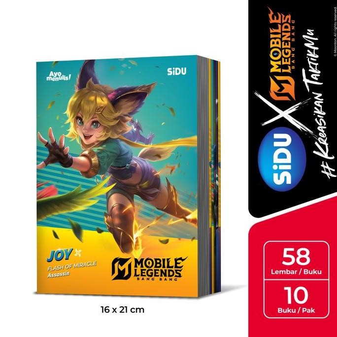 

SiDU Buku Tulis Mobile Legends 58 Lembar - 1 Pak isi 10 buku SDU EB 58 MLBB