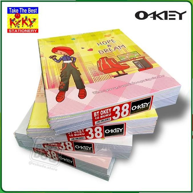 

OKEY Buku Tulis 38 Lembar - 10 Pcs / 1pack Buku Sekolah KIKY