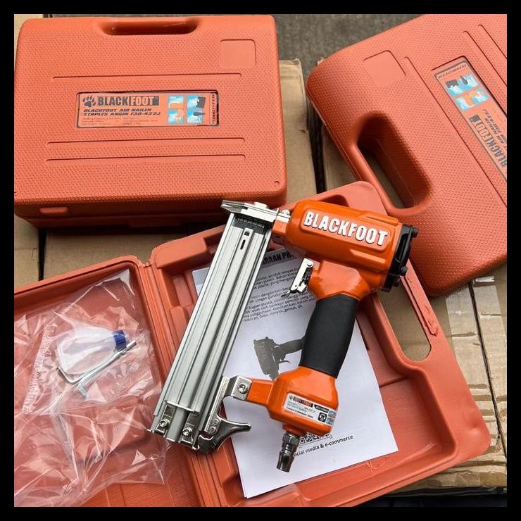 

GRATIS ONGKIR BLACKFOOT 422J AIR STAPLER 2IN1 - MESIN STAPLES NAILER PAKU TEMBAK ANGIN !!!!!!