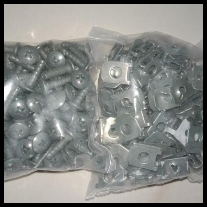 TERMURAH ISI 50 PCS BAUT SKRUP SCRUP SEKRUP KASAR BODY BODI MOTOR YAMAHA HONDA 