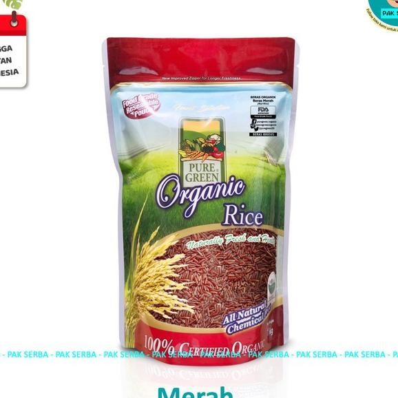 

Beras Organik Pure Green Merah Red Rice 1Kg