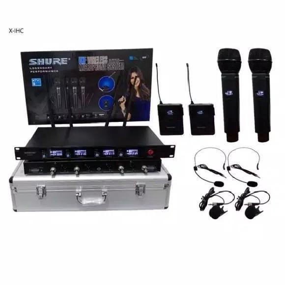 BARU MIC WIRELESS SHURE X1HC 4 CHANNEL UHF ORIGINAL - MIKROFON KARAOKE PROFESIONAL