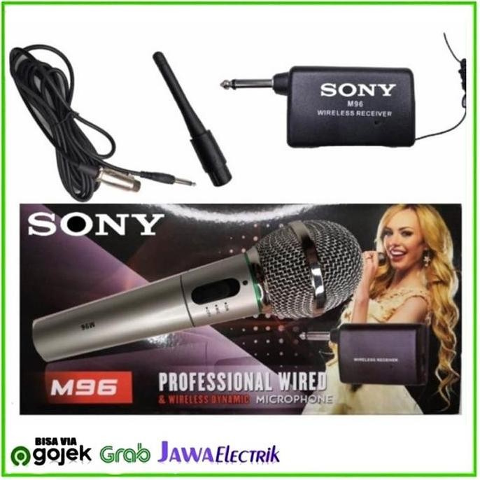 BARU MIC SONY M96 - MIC WIRELESS SUARA JERNIH & LEMBUT TANPA KABEL - NEW
