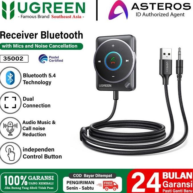 BARU UGREEN BLUETOOTH CAR RECEIVER - WIRELESS AUDIO + DUAL MIC ANC UNTUK MOBIL
