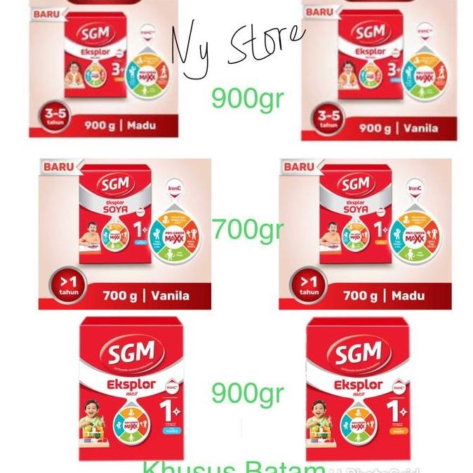 

TERMURAH SGM 1+ 3+ 900GR EKSPLOR | SUSU SOYA MADU VANILA ANAK BATAM NY