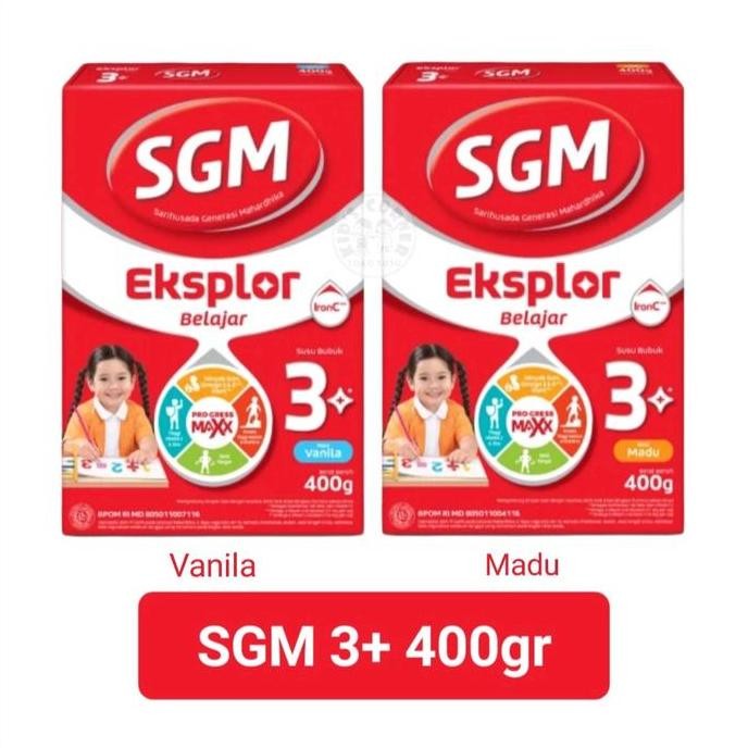 

TERMURAH SGM 400GR PAKET 3 BOX SUSU SOYA 0-6 6-12 1+ 3+ 5+ VANILA MADU EKSPLOR SEKOLAH