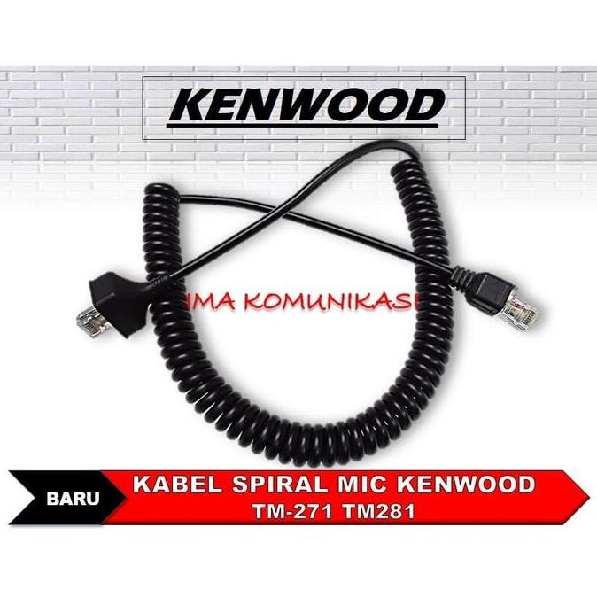 BARU KABEL SPIRAL MIC KENWOOD TM-271 TM-281 | KABEL MIC HT RIG ORIGINAL