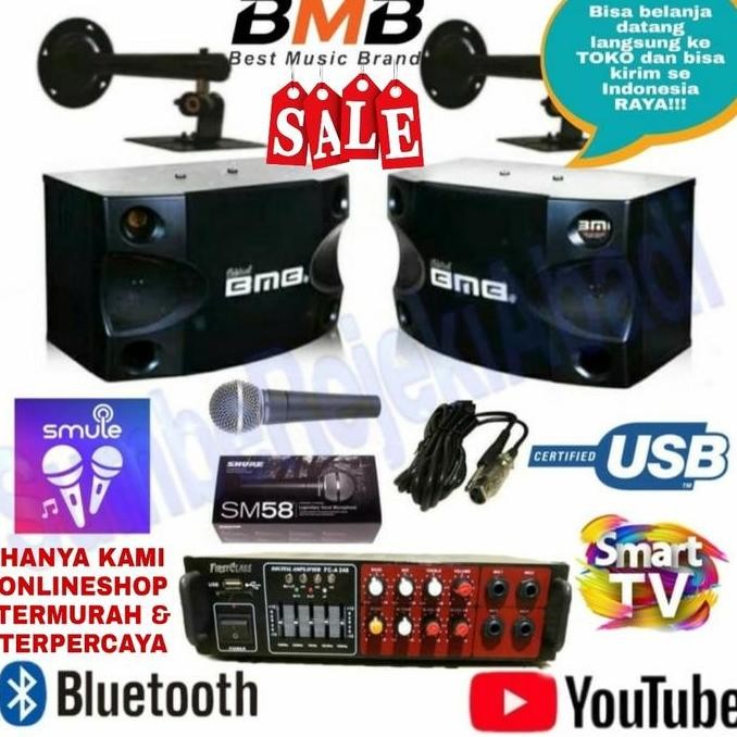 BARU PAKET KARAOKE MURAH BMB + MIC SHURE | PAKET LENGKAP MIC + SPEAKER