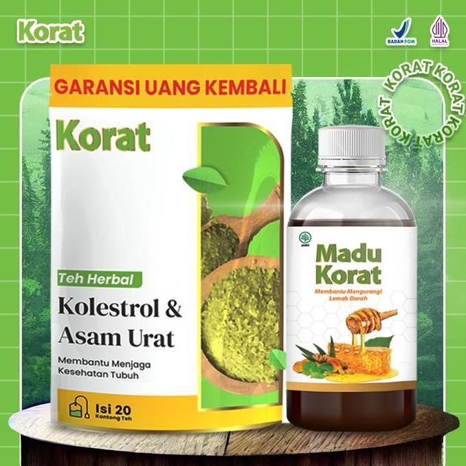 

TERMURAH KORAT MADU HERBAL 1 BOTOL - MENURUNKAN TENSI, ASAM URAT, KOLESTEROL - SUPLEMEN KESEHATAN HALAL MUI