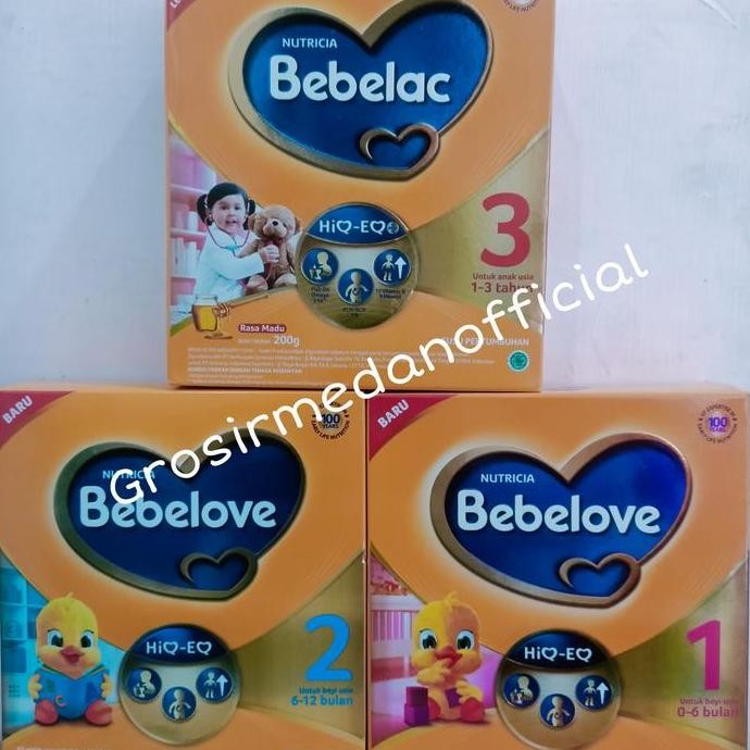

TERMURAH SUSU BEBELOVE 1-2 & BEBELAC 3 RASA MADU 200GR - SUSU FORMULA BAYI & BALITA