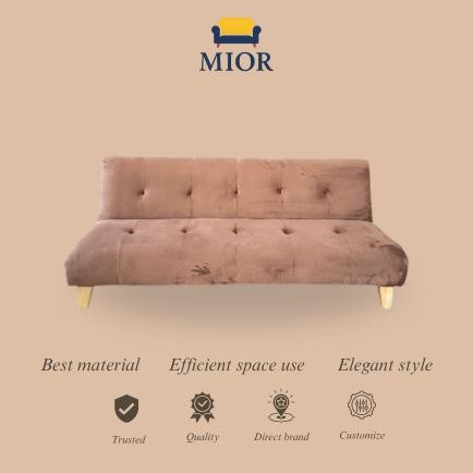 Grosir Sofa Bed Lipat / Sofa Minimalis / Sofa Tv / Type Pudan Yelvo Coklat
