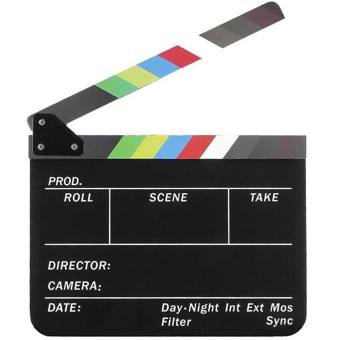 

RAJAWALI CLAPPER BOARD/PAPAN SLATE TAKE ACTION - ACRYLIC - HITAM
