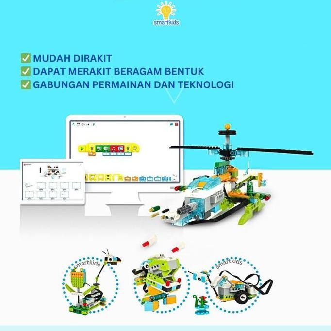 TERBARU WeDo Coding Robot Brick Block Mainan Edukasi Anak PC Tablet Kompatibel STEM Programming Buil
