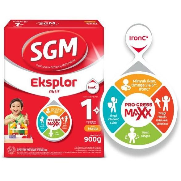 

TERMURAH SUSU SGM EKSPLOR 1+ VANILA MADU 900G SUSU BUBUK ANAK BPOM