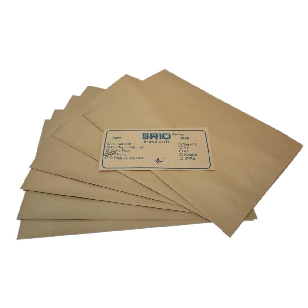 

Amplop Coklat Brio Ukuran Folio