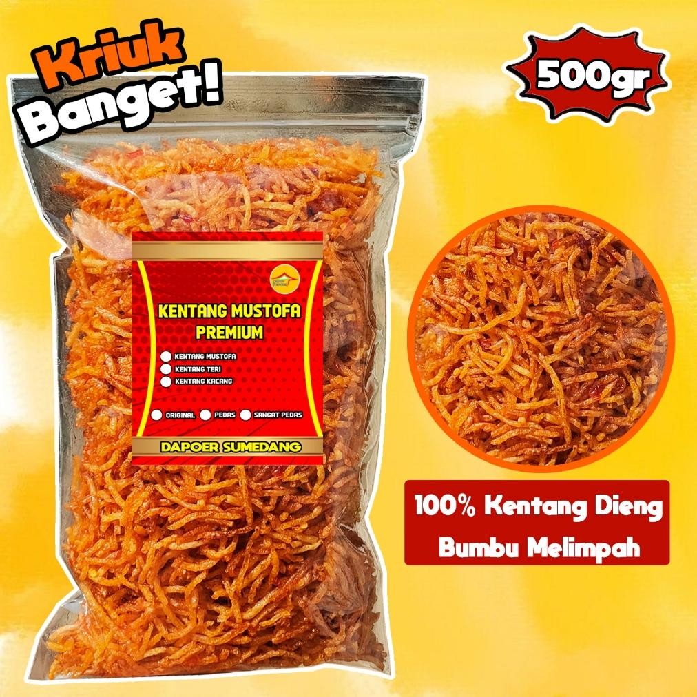 

Kentang Mustofa Premium 500Gr/Kering Kentang Mustopa Pedas Balado Original Kacang Teri/Mustafa Dapoer Sumedang