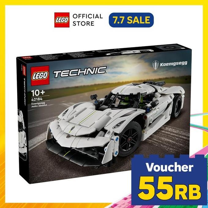 TERBARU LEGO Technic 42184 Koenigsegg Jesko Absolut White Hypercar (801 Pieces) Mainan Susun (10 Tah