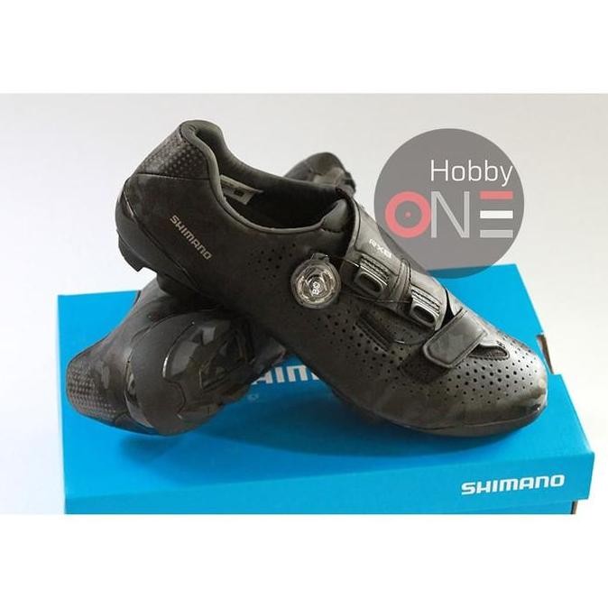 SHIMANO RX8 SH-RX800 BLACK WIDE - Sepatu Cleat MTB