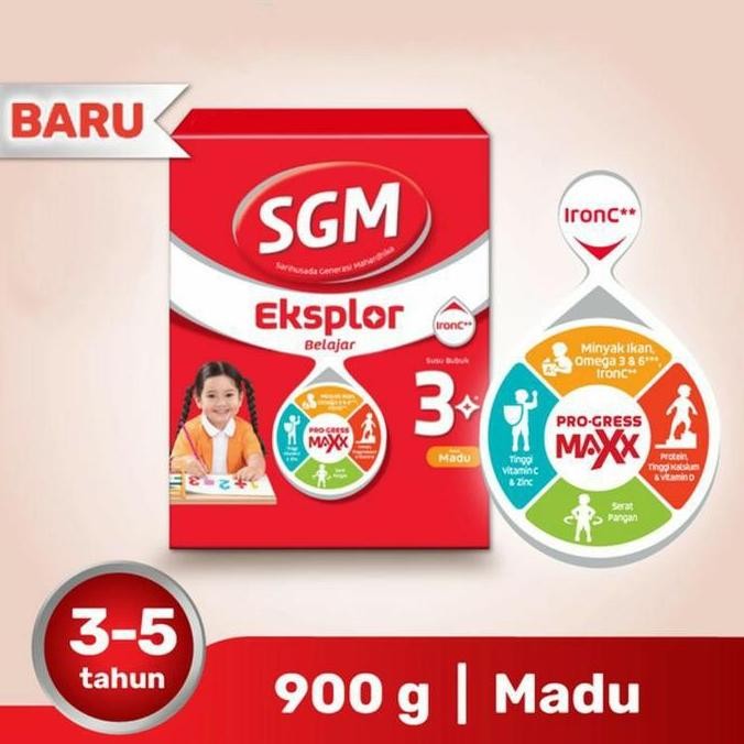 

TERMURAH SUSU SGM 3+ RASA MADU & VANILA 900GR - NUTRISI ANAK 3 TAHUN+