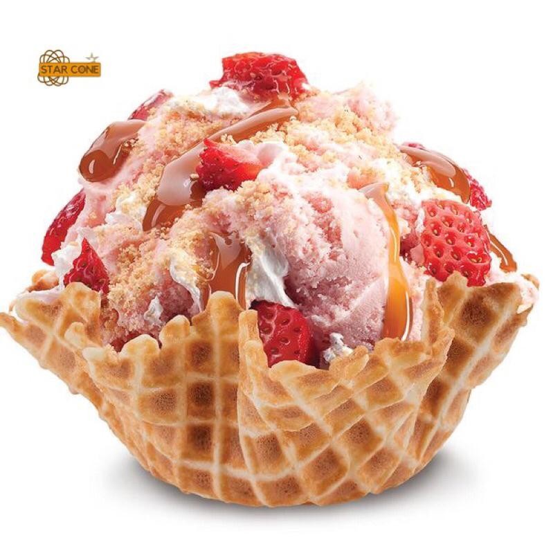 

Starcone Paket Usaha 50Pcs Bowl Waffle Crunchy Cone Mangkok