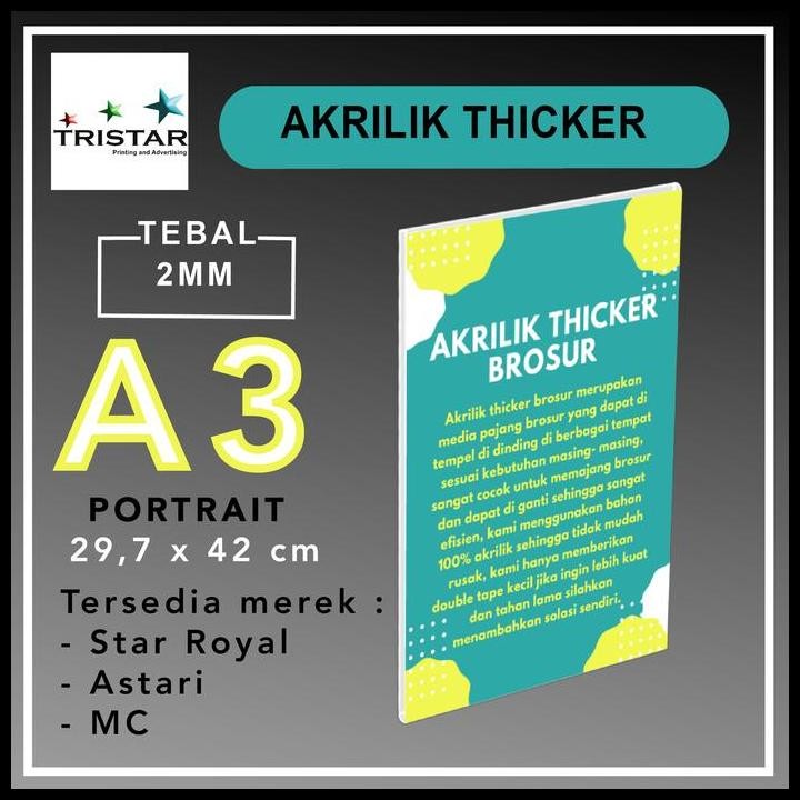 

Terlaris Akrilik Thicker Brosur dinding / Akrilik tempel A3 Best Seller