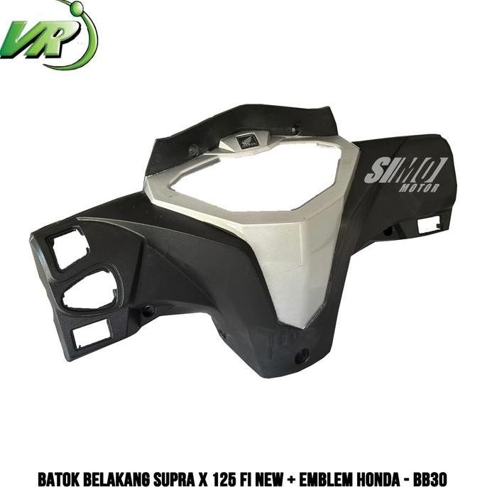 BATOK TOTOK BELAKANG SUPRA X 125 FI 2014 2015 2016 HITAM SILVER SET EMBLEM VR ORIGINAL DAN TERPERCAY